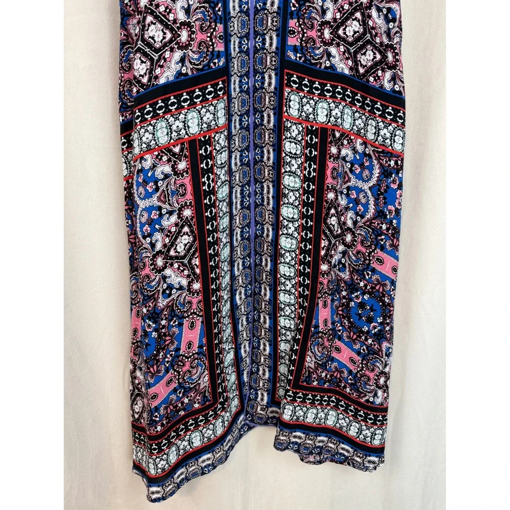 Twelfth Street by Cynthia Vincent Silk V-Neck‎ Midi Dress Size Medium - Picture 2 of 10